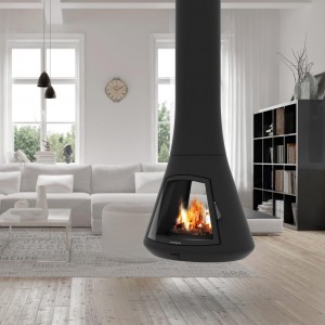 Камин Bordelet Calista 917 центральный, со стеклом, двухсторонний