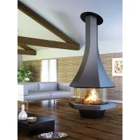 Камин Bordelet Eolia 907 центральный, со стеклом