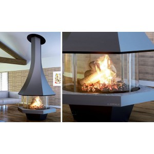 Камин Bordelet Eolia 907 центральный, со стеклом