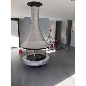 Камин Bordelet Eva 992 центральный, со стеклом