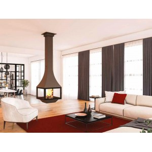 Камин Bordelet Julietta 985 Black Line центральный, подвесной