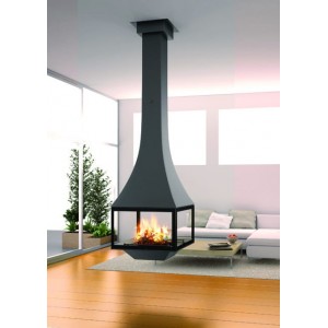 Камин Bordelet Julietta 985 Black Line центральный, подвесной