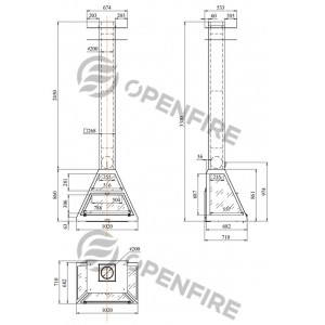 Камин OpenFire Fly, пристенный