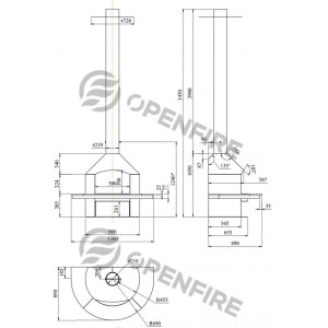 Камин OpenFire Ledi