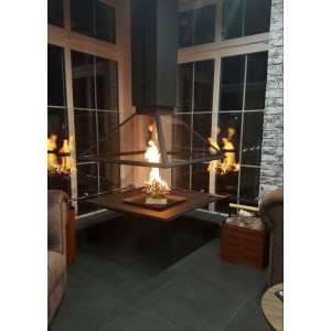 Камин OpenFire с подъемным колпаком