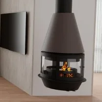 Камин Traforart Arlet Central, низкое стекло, RAL