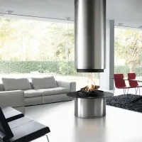 Камин Traforart Diamante Central, без стекла, Inox