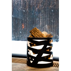 Дровница Fire&Wood Saturn, бело-коричневая