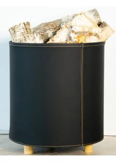 Дровница Fire&Wood Tallin, экокожа черная