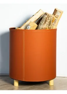 Дровница Fire&Wood Tallin, экокожа медно-рыжая