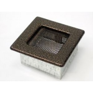 Каминная решетка Kratki 11x11 черная/медь пористая