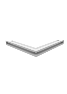 Каминная решетка Kratki люфт угловая стандарт белая 60 (LUFT/NS/60/45S/B)