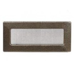 Каминная решетка Kratki 11x32 черная/латунь пористая