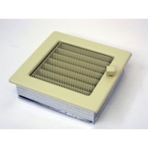 Каминная решетка Kratki 17x17 бежевая с жалюзи