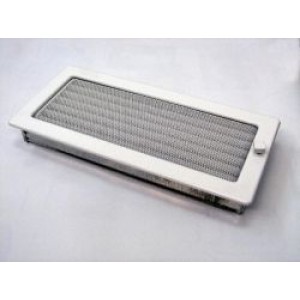 Каминная решетка Kratki 17x37 белая с жалюзи