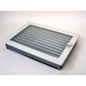 Каминная решетка Kratki 22x30 белая с жалюзи