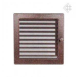 Каминная решетка Kratki 22x22 черная/медь пористая с жалюзи