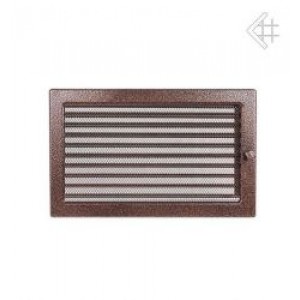 Каминная решетка Kratki 22x30 черная/медь пористая с жалюзи