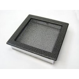 Каминная решетка Kratki 22x22 черная/хром пористая