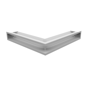 Каминная решетка Kratki люфт угловая стандарт белая 90 (LUFT/NS/90/45S/B)