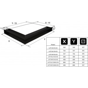 Каминная решетка Kratki Люфт левая 60x40x9 (LUFT/NL/9/40/45S)