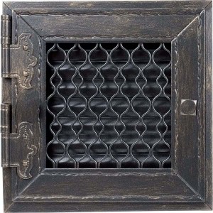 Каминная решетка Kratki 17x17 Ретро с одной дверкой, выдвигающаяся