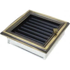 Каминная решетка Kratki 17x17 Рустик с жалюзи