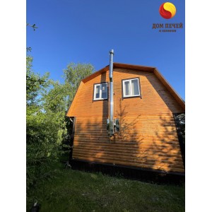 Монтаж печи-камина Thorma Andorra Exclusive черная с дымоходом под ключ