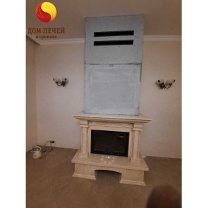 Монтаж каминной топки Astov ПС 8057 под ключ