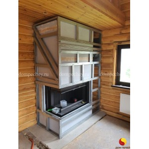 Монтаж каминной топки Astov П2С 10057 L под ключ