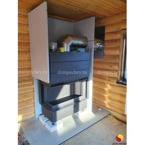Монтаж каминной топки Astov П2С 10057 L под ключ