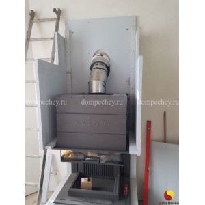 Монтаж каминной топки Astov П3С 7057 под ключ