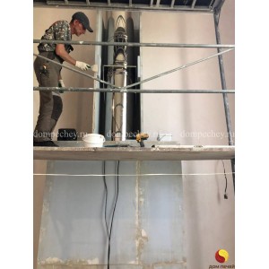 Монтаж каминной топки Astov ПС 12057 под отделку