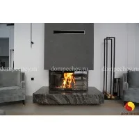 Монтаж каминной топки Astov П3С 10057, 3D панели, под ключ