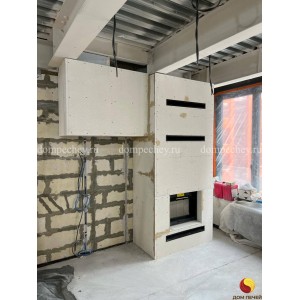 Монтаж каминной топки Defro Home Intra ME G под ключ