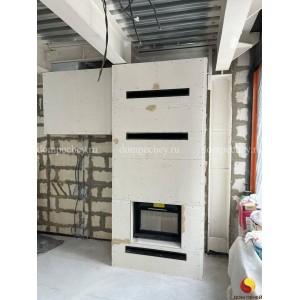 Монтаж каминной топки Defro Home Intra ME G под ключ