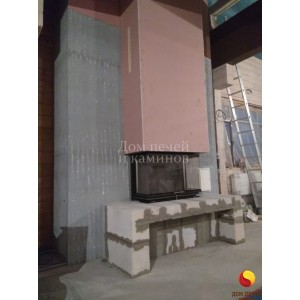 Монтаж каминной топки Hoxter UKA 37/95/37/57h под ключ