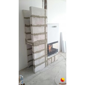 Монтаж каминной топки KFD ECO MAX 7 R/L под ключ