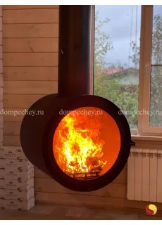 Установка подвесных каминов