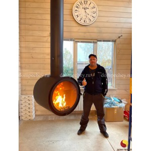 Монтаж подвесного камина OpenFire RING под ключ