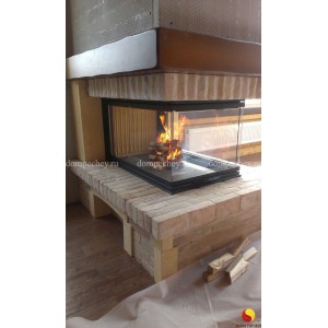 Монтаж топки Piazzetta 272 SL с индивидуальной облицовкой