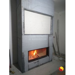 Монтаж каминной топки Romotop Heat Silent 2G L 110.50.01 под ключ
