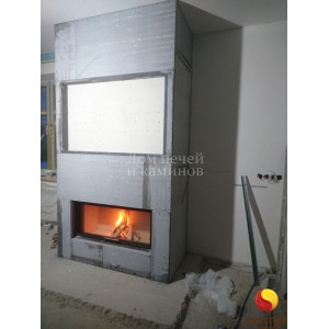 Монтаж каминной топки Romotop Heat Silent 2G L 110.50.01 под ключ