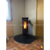 Монтаж печи-камина ТМФ Статика Тетра Мини черная бронза с дымоходом Ferrum под ключ