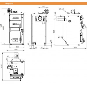 Твердотопливный котел Zota Magna-15