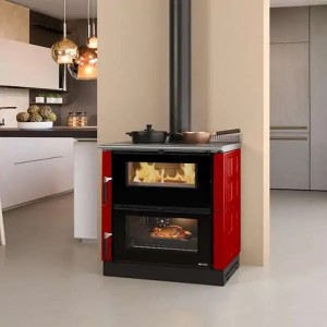 Отопительно-варочная печь La Nordica Verona XXL Maiolica Bordeaux (Бордовый)
