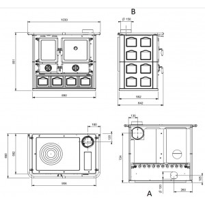 Отопительно-варочная печь La Nordica Rosa 4.0 Maiolica Tortora (Тортора)