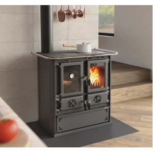 Отопительно-варочная печь La Nordica Rosetta Sinistra BII Steel Nero Antracite (Черный)