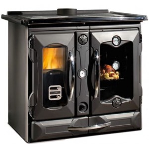 Отопительно-варочная печь La Nordica TermoSuprema Compact D.S.A. Nero (Черный)