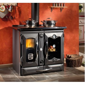 Отопительно-варочная печь La Nordica TermoSuprema Compact D.S.A. Nero (Черный)